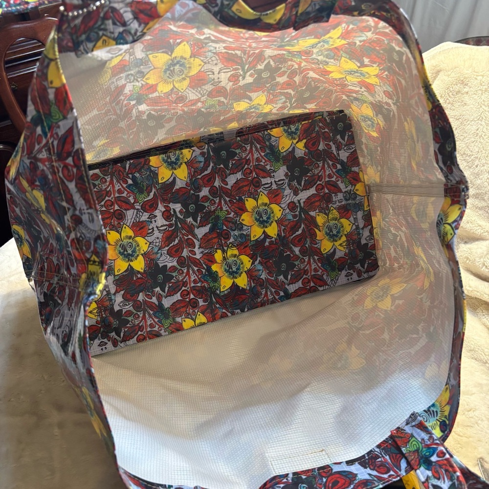 Sale! NEW Consuela Jumbo Tote Bag Sawyer Floral Sunflowers Yellow Red Blue NWT - Picture 9 of 16